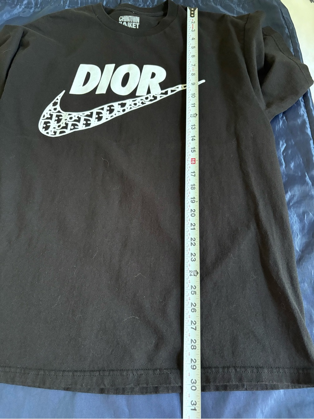 Chinatown Market Dior x Nike Black Short-Sleeve Logo Tee - Picture 4 of 6